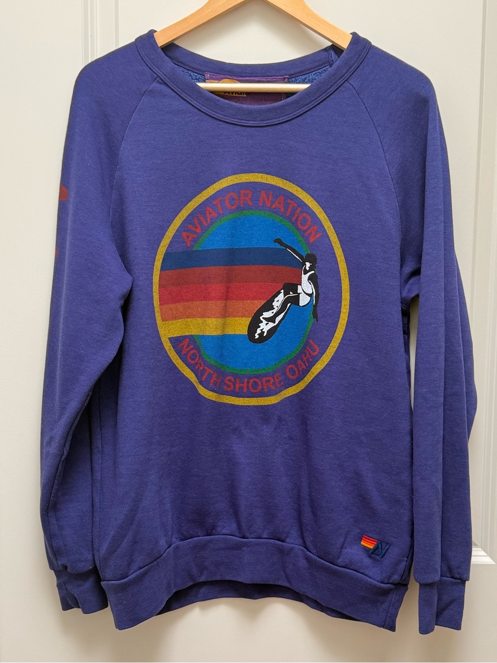 Aviator Nation North Shore Oahu Crewneck Sweatshirt Size L